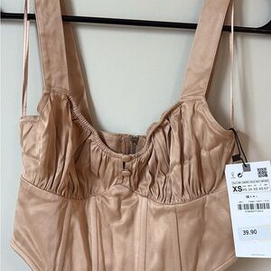 Zara Tan Corset Top